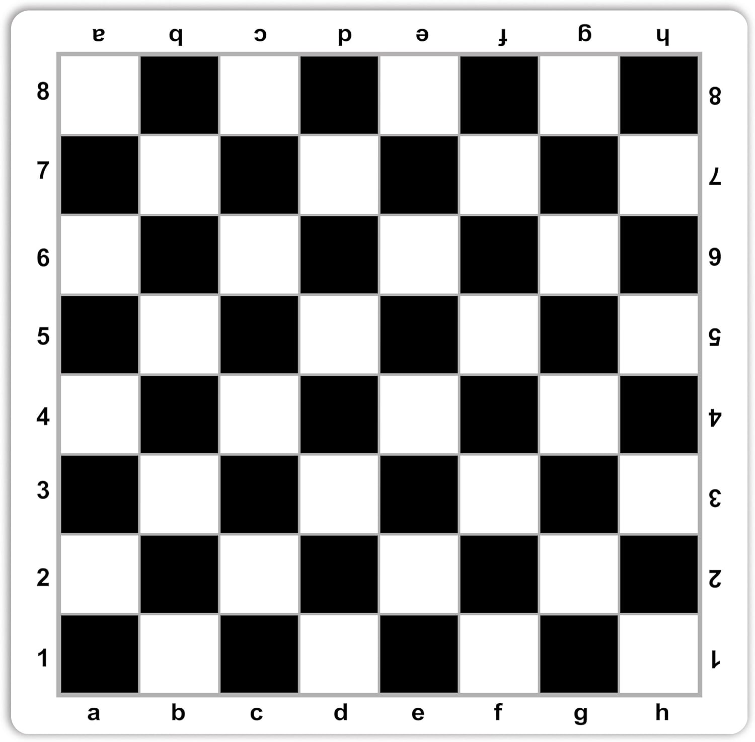 Chessboard: Mousepad Mat (Blac