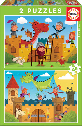 2 X 48pc Dragons and Knights