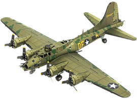 The B-17 Flying Fortress™ DIY kit by Fascinations showcases a meticulously detailed model of the iconic World War II bomber. It features authentic camouflage patterns, propeller engines, and intricate structural elements, ideal for enthusiasts and collectors looking for a rewarding building experience.