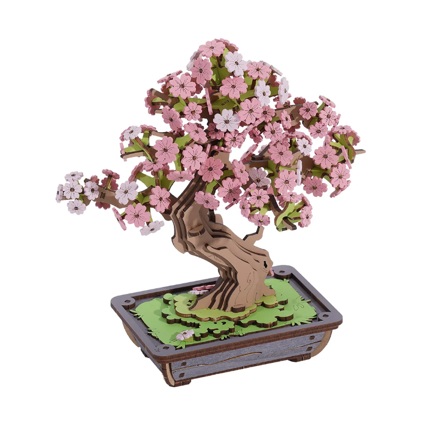 bonsai tree set Sakura Bonsai Model DIY Kit by Robotime