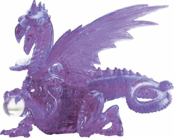 3D Crystal: Dragon - Purple