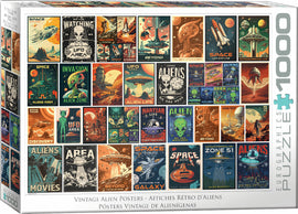 Alien Invasion Collage 1000-Piece Puzzle Puzzle