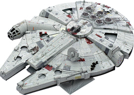 The ICONX Millennium Falcon DIY kit by Fascinations features a detailed metal model of the iconic starship from Star Wars. The model showcases intricate design elements, including the cockpit, rear engines, and satellite dish, all rendered in authentic colors and textures. It is perfect for collectors and fans looking to build a memorable piece of sci-fi history.