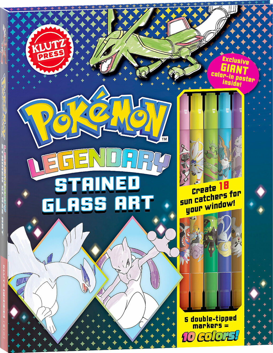 Pokemon Legendary Stained Glass Art Kit | EurekaPuzzles