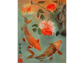 two koi art