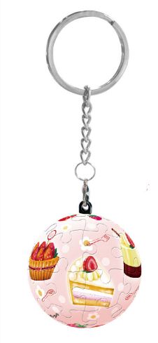 Strawberry Party Puzzle Keychain