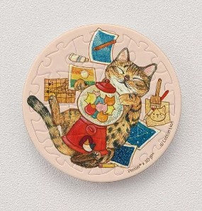 Cotton Lion "Tabby Cat" 16 piece Puzzle Magnet