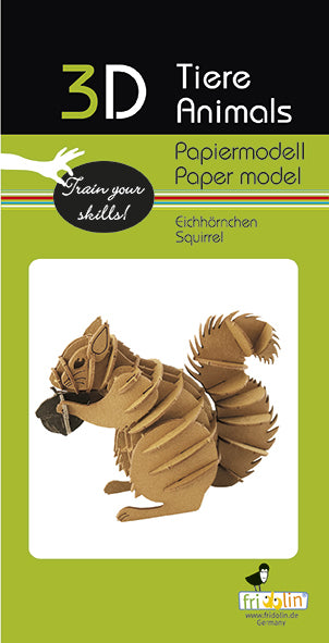 3D Paper Model Squirrel