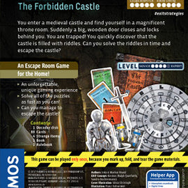Exit: The Forbidden Castle is an immersive escape room game designed for home play. Players find themselves trapped in a medieval castle filled with riddles and challenges. This game offers a unique experience with intricate puzzles that must be solved quickly to escape. Ideal for those who love adventure and mystery, the game includes various components like game cards, a decoder disk, and hints for gameplay.
