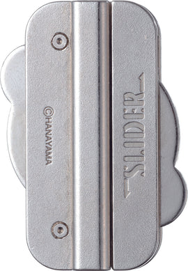 The Cast Slider by Hanayama is a uniquely designed mechanical puzzle featuring a sleek, silver finish. Its compact build includes two main sliding components that challenge users to figure out how to separate them, offering an engaging brain teaser experience. Ideal for puzzle enthusiasts, it combines aesthetic minimalism with complex problem-solving mechanics.