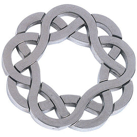 The Cast Coaster by Hanayama is a beautifully designed mechanical puzzle shaped like an intricate knot or infinity loop. Its metallic finish offers a sleek, modern look, making it not only a fun challenge for puzzle enthusiasts but also an eye-catching decorative piece. The coaster features interlocking sections that require thoughtful manipulation to reassemble, encouraging problem-solving and critical thinking skills.