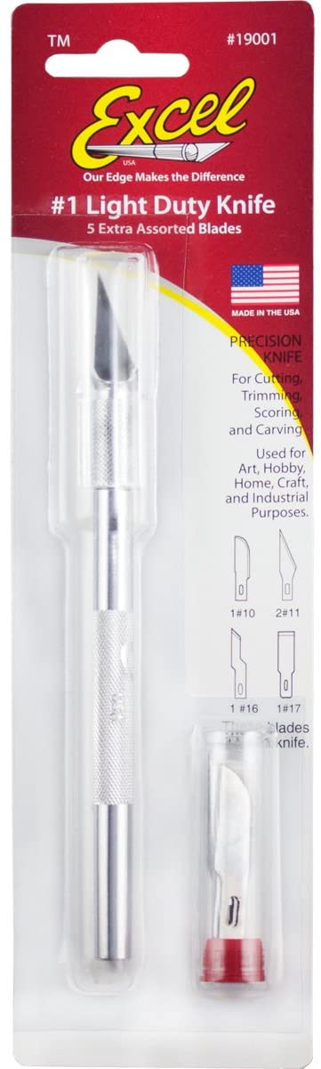 An exacto knife in its packaging