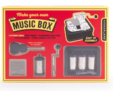 The box for a make-your-own music box kit