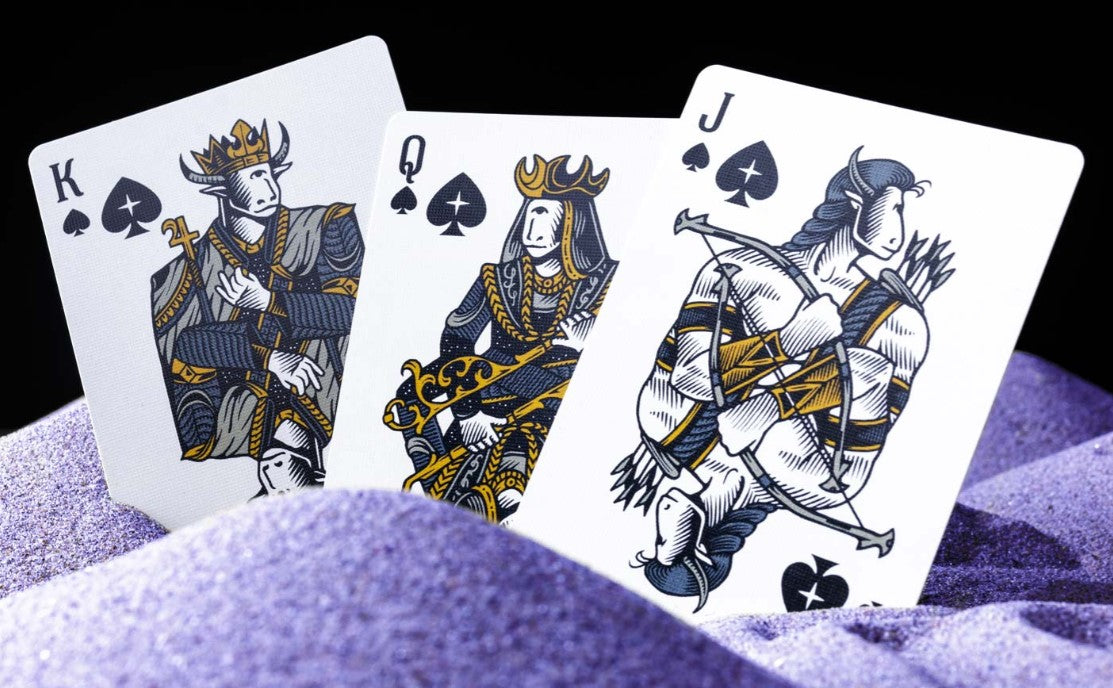 Three playing cards