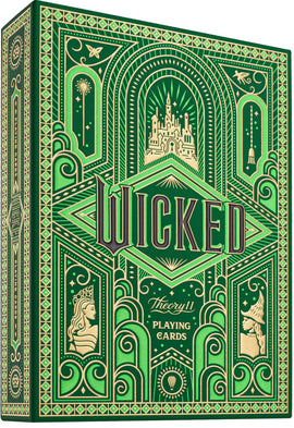 Front of the box for Wicked playing cards