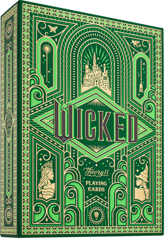 Front of the box for Wicked playing cards