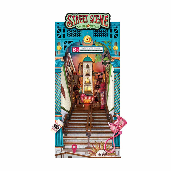 Street Scene Rolife Book Nook Assembled Front Facing