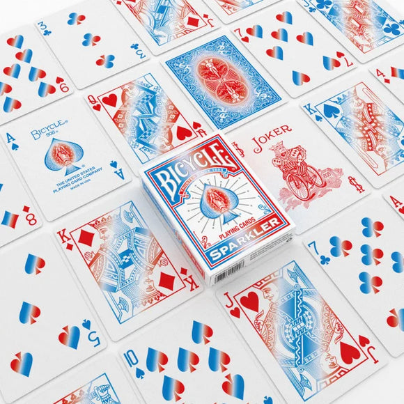 Bicycle sparkler card examples in a grid