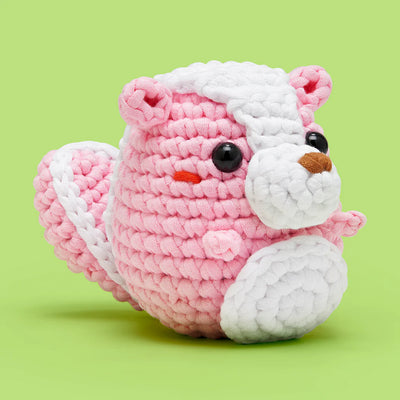 Andre the Pink Skunk Crochet Kit Complete