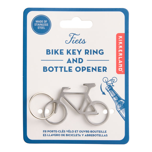 Bike key ring and bottle opener