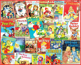 Vintage storybook puzzle box cover