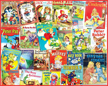 Vintage storybook puzzle box cover