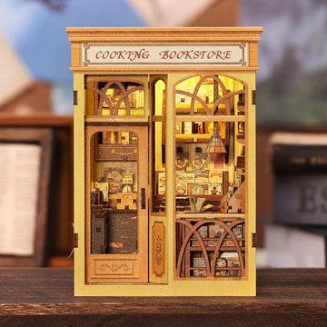 Cooking Bookstore Front Facing Book Nook Assembled