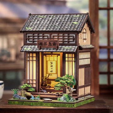 a completed model of the Kirishima Cha-an book nook