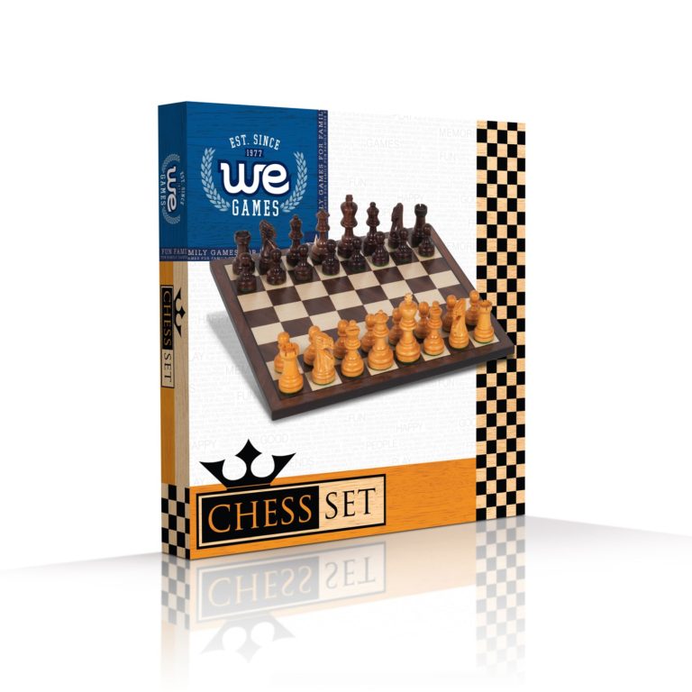 A beautifully crafted 12-inch walnut and maple chess set featuring 2.75-inch chessmen. The board has a classic checkered pattern, and the pieces showcase intricate details, perfect for family game nights or collectors.