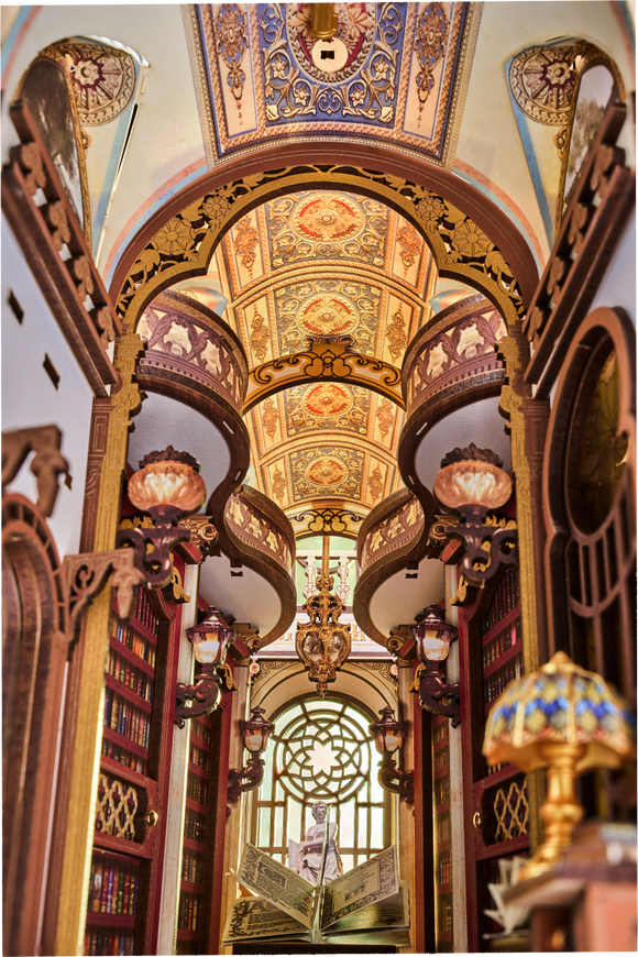 Rolife Library of Wonders Detailed Inside Look at Ceiling