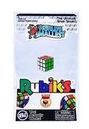 World's Smallest Rubik's Cube by Super Impulse displayed on the packaging. Features a miniature cube with classic red, green, blue, yellow, and white colors. The packaging highlights it as an ultimate brain teaser and indicates it's an original Rubik's product.