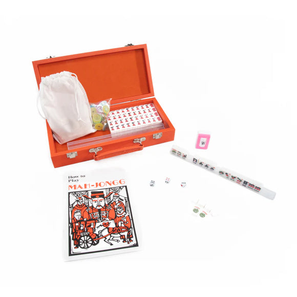 Saddle Mah Jongg Travel Case, Pieces, Dice, and Rulebook