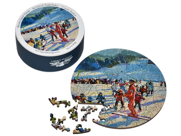 ski school puzzle and box