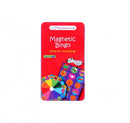 Magnetic Road Trip Bingo game by Purple Cow, featuring a colorful design with various animal graphics, perfect for family travel fun. Comes in a portable tin, ideal for ages 5 to 99.