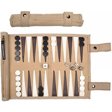 Sondergut Travel Backgammon Cream Unrolled