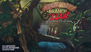 The game box for Spirit Island: Branch and Claw Expansion by Greater Than Games, showcasing vibrant artwork of a mystical jungle scene with characters, trees, and creatures. The title is prominently displayed at the top with a subtitle at the bottom indicating it’s a cooperative settler-destruction strategy game.