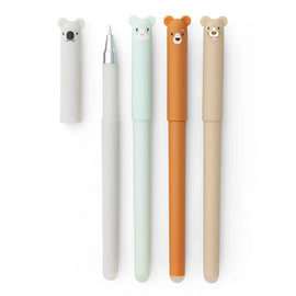 Four kikkerland eraseable pens (a different animal for each one)