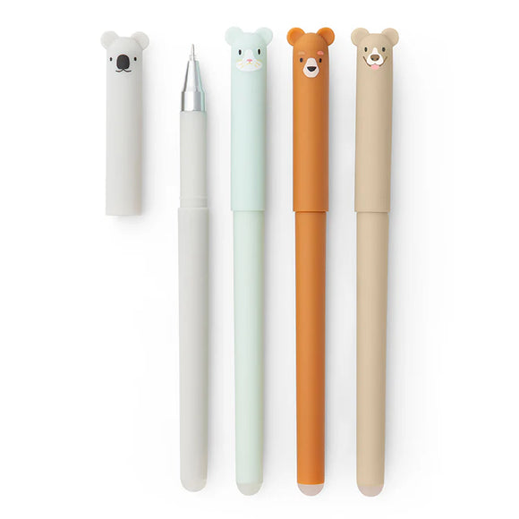 Four kikkerland eraseable pens (a different animal for each one)