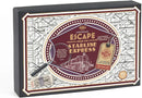 Escape the Starline Express is an interactive escape room game by Professor Puzzle, featuring a vintage train design. The box showcases a classic train illustration and includes intriguing text about uncovering hidden secrets aboard a one-way train to mystery. Ideal for ages 12 and up, it accommodates multiple players for a collaborative puzzle-solving experience.