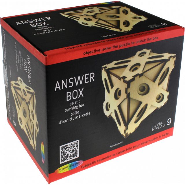 Answer Box Secret Opening Box by Mr. Puzzle is a unique mechanical puzzle featuring an intricate geometric design. Aiming to stimulate your mind, this puzzle challenges you to solve the mechanism and unlock the box. It is crafted from high-quality materials, making it a durable and engaging activity for puzzle enthusiasts aged 12 and up.