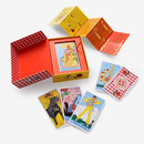 Pasta Tarot Box Open with Rulebook and Cards
