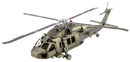 A highly detailed metal model of a Black Hawk helicopter, designed as a DIY kit by Fascinations. The model features realistic detailing, including rotor blades and a textured surface, showcasing the intricate design that's perfect for hobbyists and collectors.