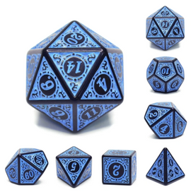 Magic Flame Blue RPG Dice Set