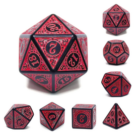 Magic Flame Red RPG Dice Set