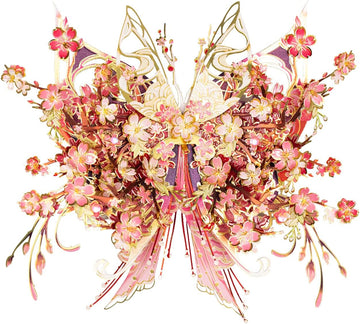 The Flower Butterfly by Mu Model is a beautifully designed DIY kit featuring intricate paper cut designs of butterflies and blooming flowers in shades of pink, gold, and purple. Perfect for art enthusiasts, this kit allows you to create a stunning decorative piece that showcases both nature's beauty and artistic craftsmanship.