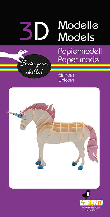 3D Paper Model Unicorn