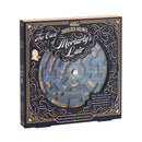 The Case of Moriarty's Lair by Professor Puzzle, a beautifully designed mechanical puzzle in a round labyrinth format. The packaging features elegant graphics and includes a challenge to track down the lair of Professor Moriarty, offering a unique blend of mystery and interactive fun.