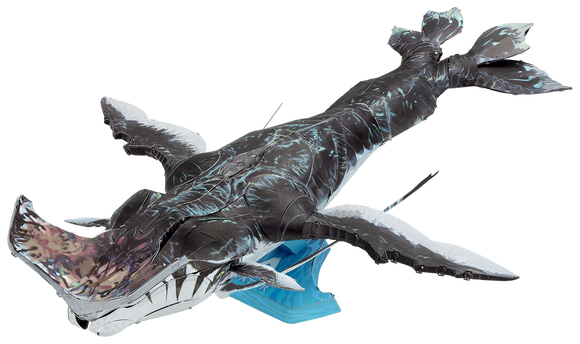 The Premium S: Tulkun by Fascinations is a visually striking DIY model kit designed to resemble a mythical creature. This intricate assembly allows for creativity and imagination, making it an engaging project for enthusiasts. The model features elaborate details with a unique color pattern that highlights its features, set against a contrasting base that enhances its aesthetic appeal.