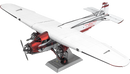 A detailed DIY metal model kit of the iconic Ford Trimotor airplane. The model features intricate designs and authentic colors, showcasing the classic aircraft's distinct features including its three engines and spacious wingspan. Perfect for aviation enthusiasts and hobbyists.