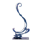 Elegant hanger display designed for showcasing a Hairpin Sword Metal Model. The stand features a flowing, artistic shape with shades of blue and purple, making it a perfect accessory for collectors. Ideal for displaying models in a stylish manner.